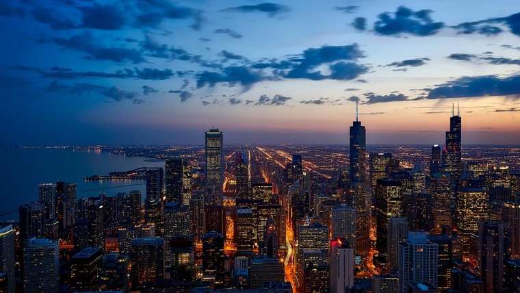 City skyline at dusk representing capital markets and securitisation